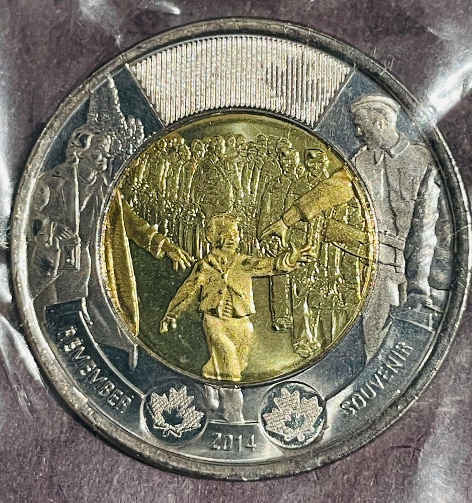 2014 Canada $2 coin Sealed Commemorative Wait for me Daddy WWII Mint.