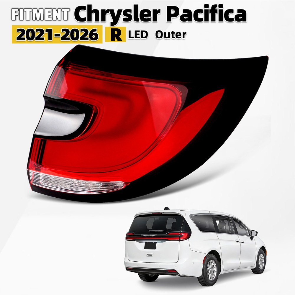 For 2021-2026 Chrysler Pacifica Outer LED Tail Light Right Passenger Side Chrome