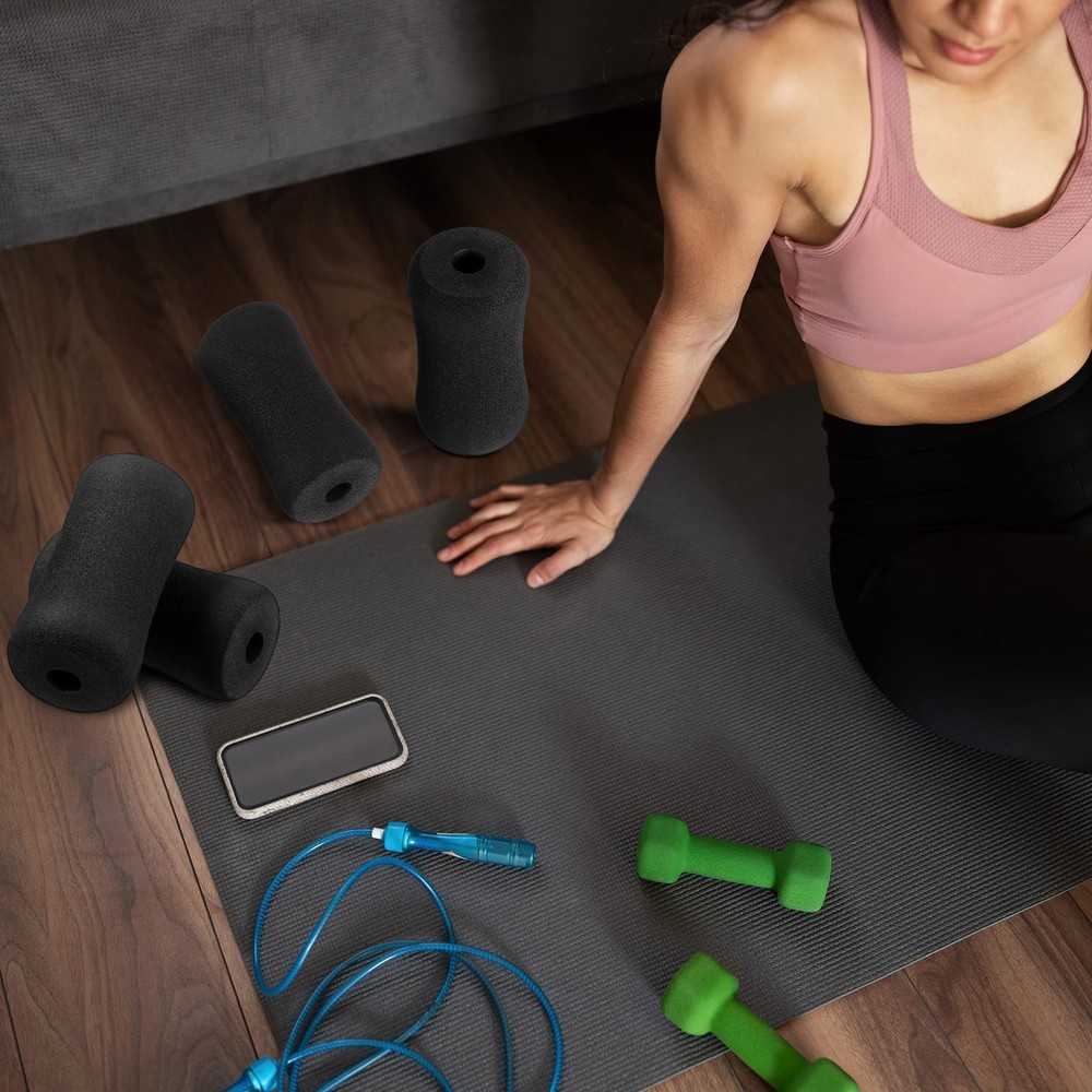 Replacement Foot Foam Pads Rollers Set Weight Bench Inversion Table Parts, 4 Pc