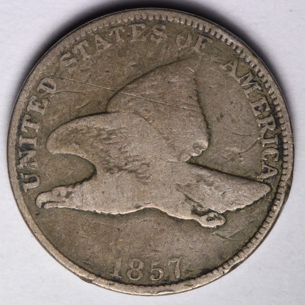 1857 Flying Eagle Cent Penny VG/FINE E101 UTNM