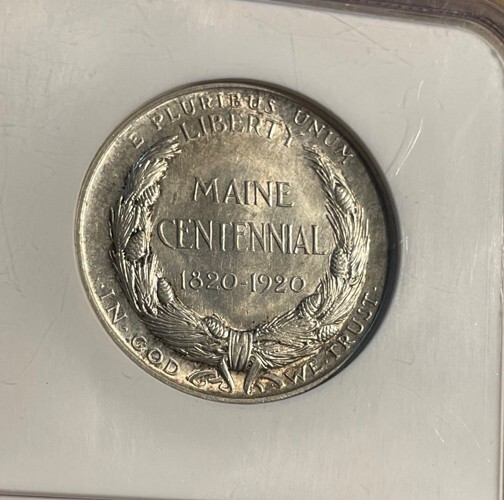 U.S. - 1920 Silver Maine Commemorative Half Dollar (NGC MS 64)