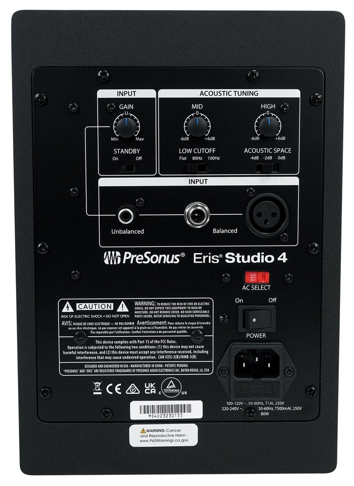 2) Presonus Eris Studio 4 Powered Active 4" Studio Monitors Speakers+Headphones