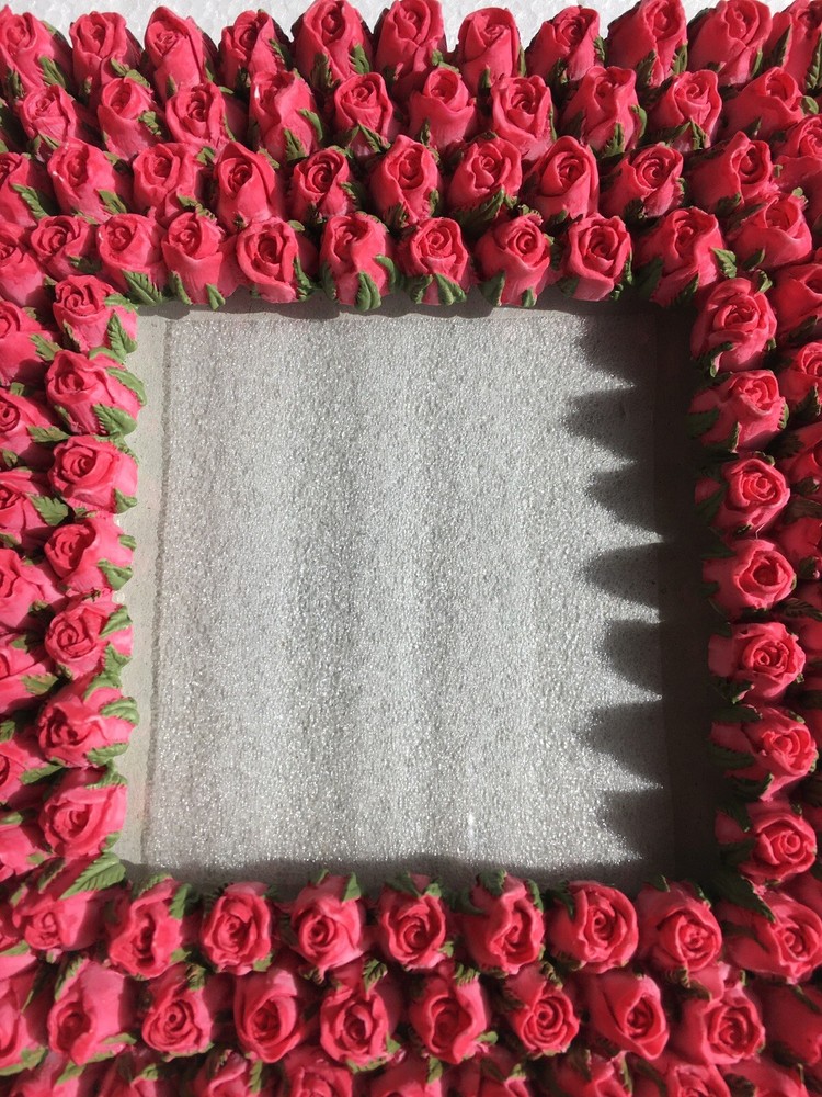 Tiny Pink Roses Resin Photo Frame