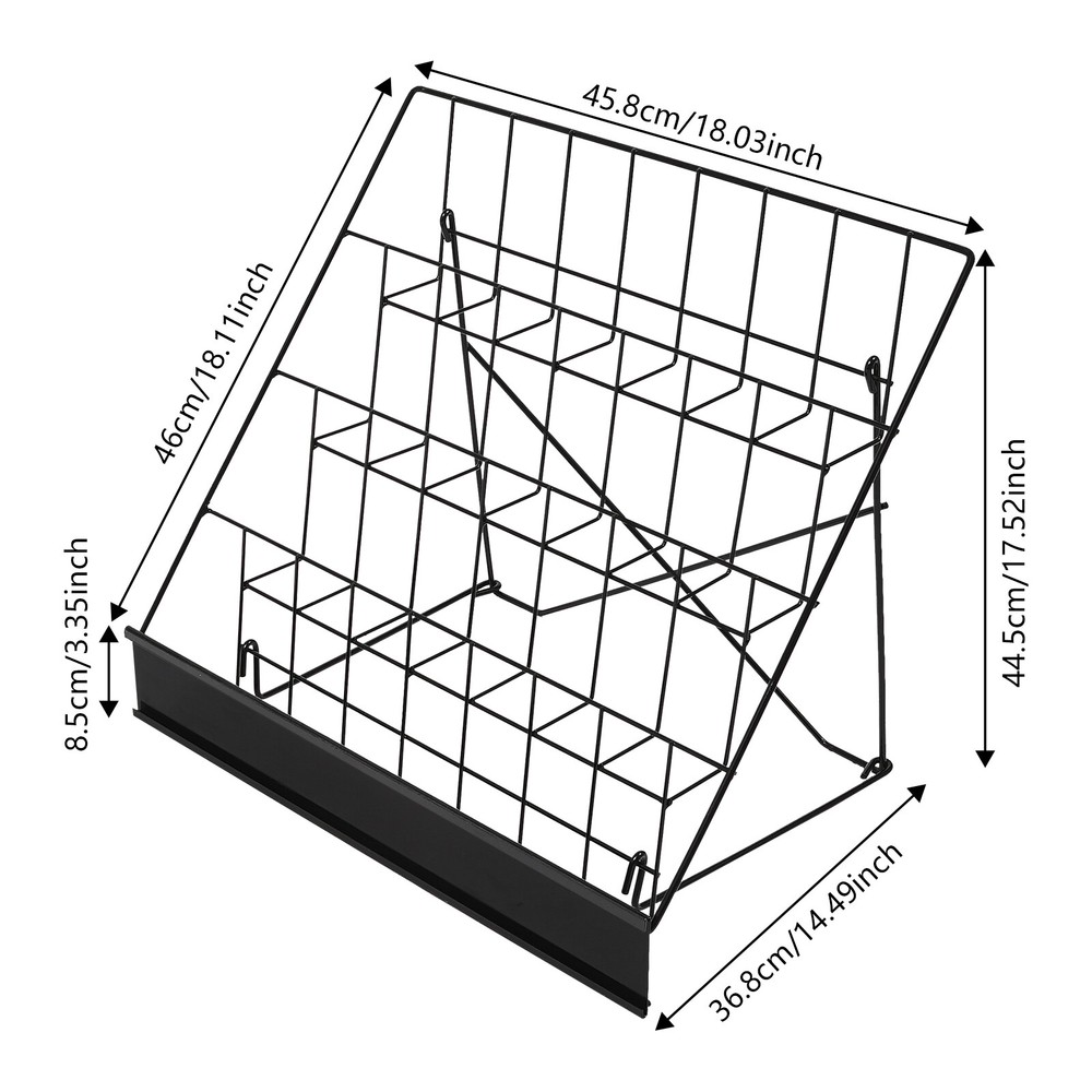 Magazine Newspaper Holder Display Stand Book Display Rack Wire Display Rack