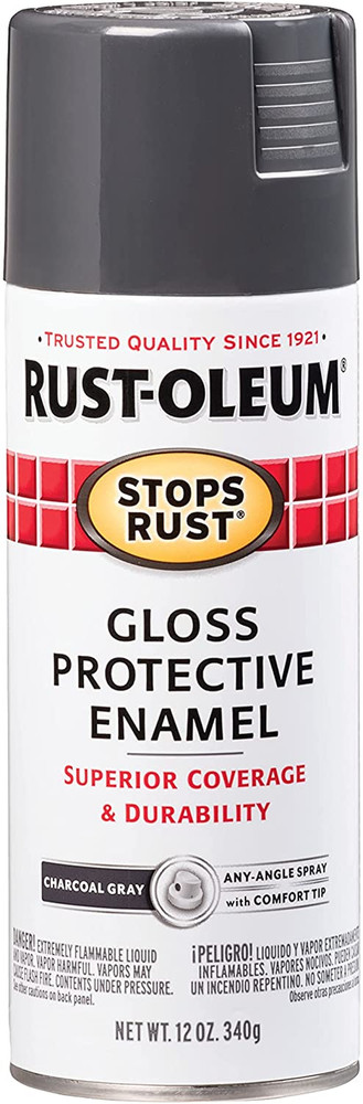 7784830 Stops Rust Spray Paint, 12 Oz, Gloss Charcoal Gray