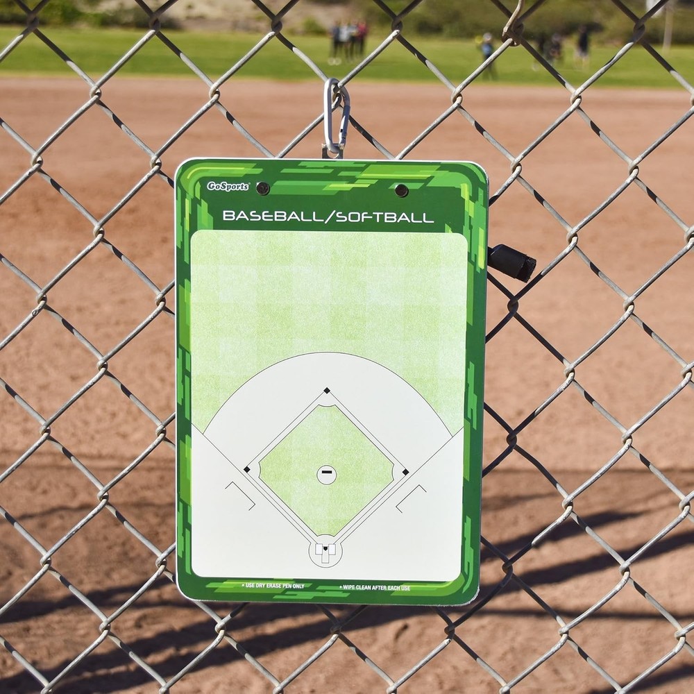 Compact Double Sided Coaches Clipboard - Baseball, Softball
