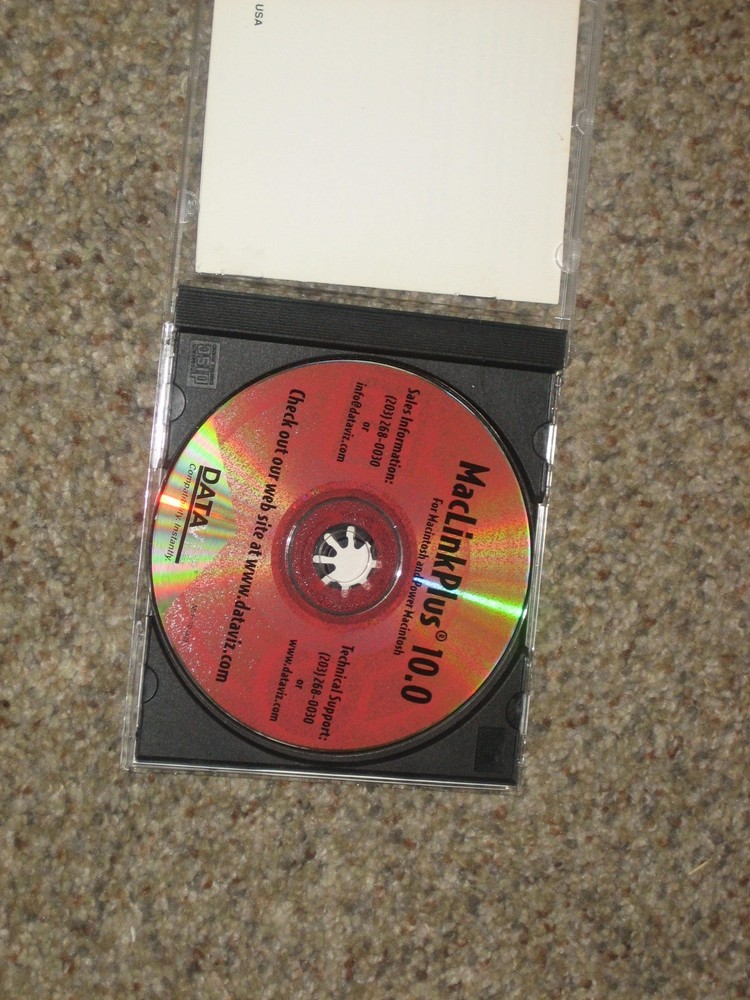 Dataviz Maclink Plus Deluxe 10.0 Software FOR MACINTOS W/REG & ACTIVATION #`S