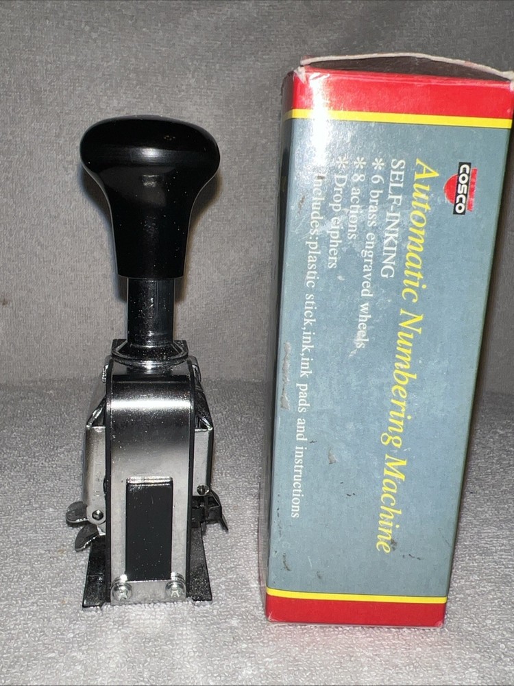 Cosco Automatic Numbering Machine Self Inking w/ Box