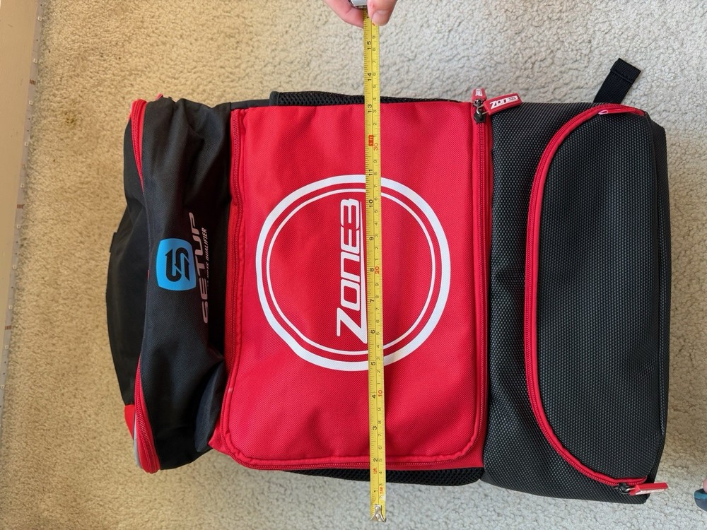 ZONE3 Triathlon Transition Backpack Bag NWOT Red