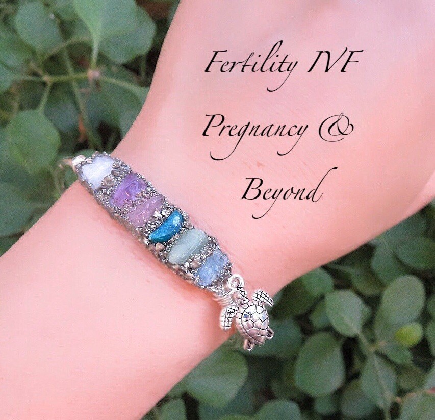 fertility bracelet, Raw Gemstone Cuff Bangle