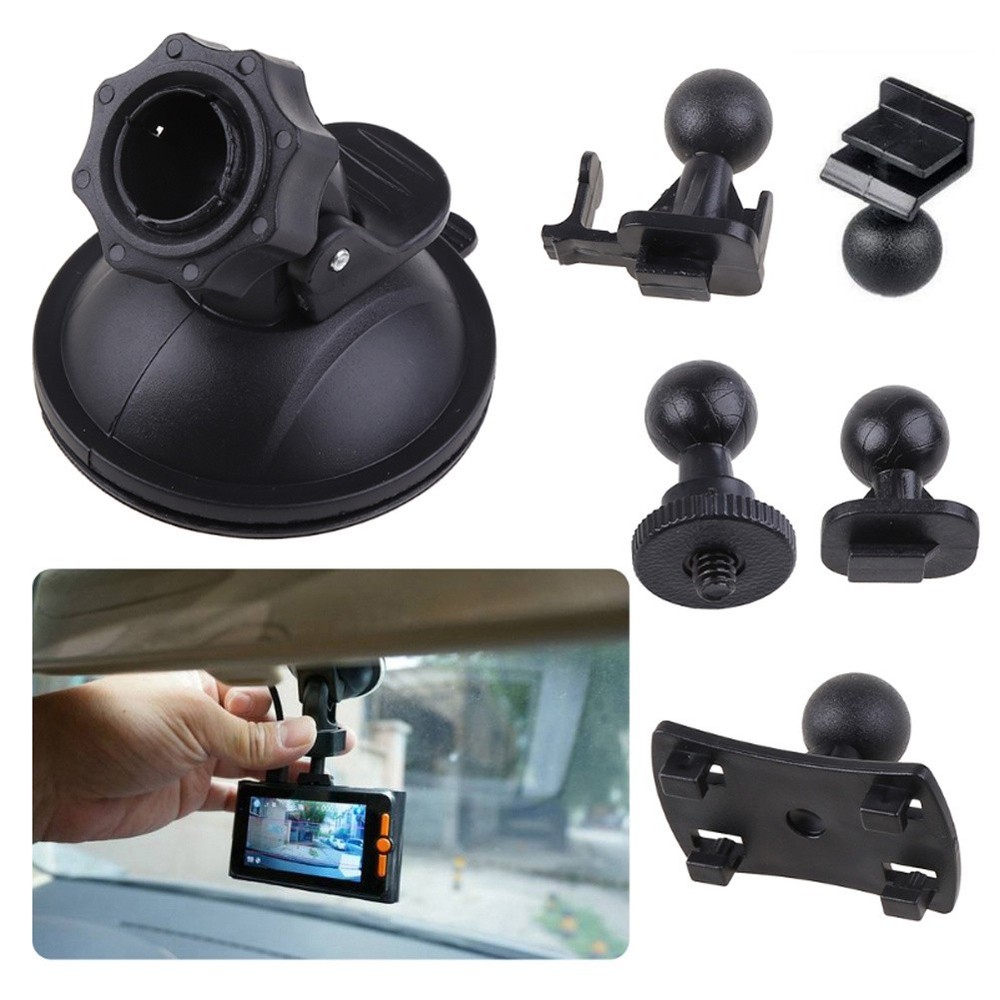 Car Suction Cup Cam Holder Rotating With 5 Types Adapter Holder