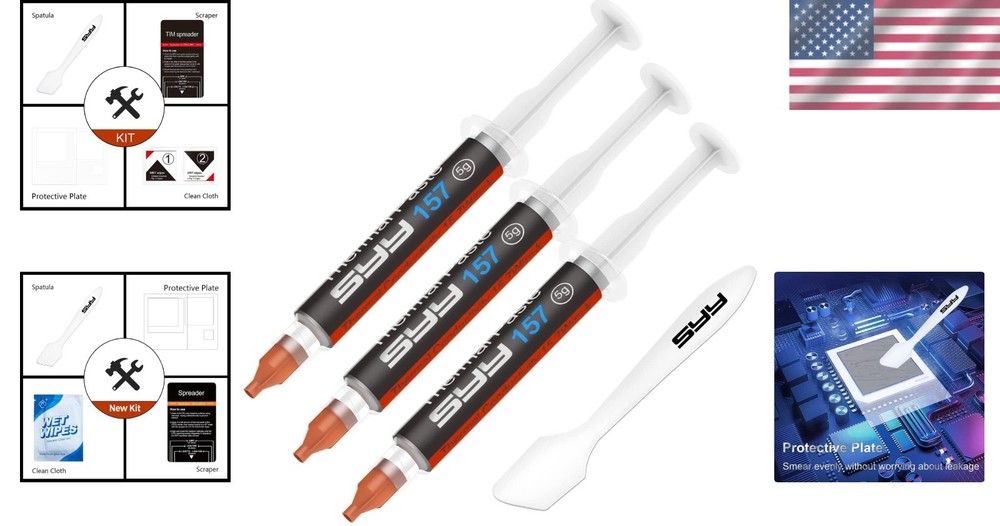 Pro 15g Thermal Paste Kit for CPU/GPU - Max Heat Dissipation, Beginner Friendly