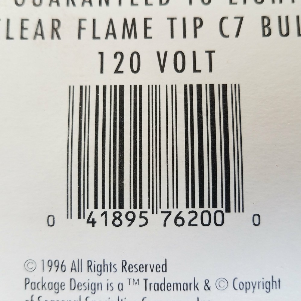 3-Pieces Replacement Bulbs C7 Clear Flame Tip 041895762000