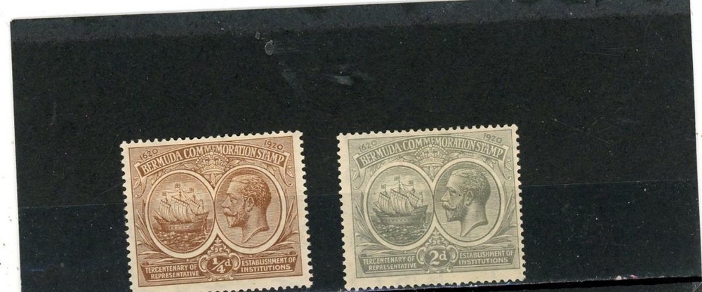 Bermuda 1920 Scott# 55,57 Mint Hinged