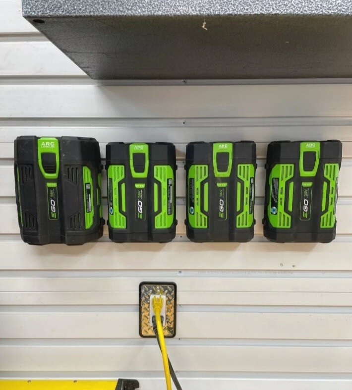 **2 Pack** GREEN EGO 56V Battery Wall/Under Shelf Holder Mount