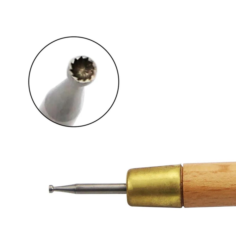 Wire Rounder Round Cup Burr Wooden Handle