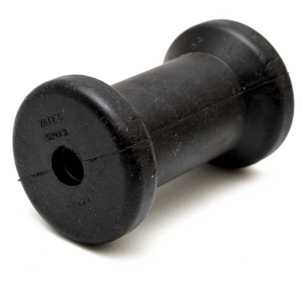 Boat Trailer Keel Spool Roller | 5 Inch Black Rubber