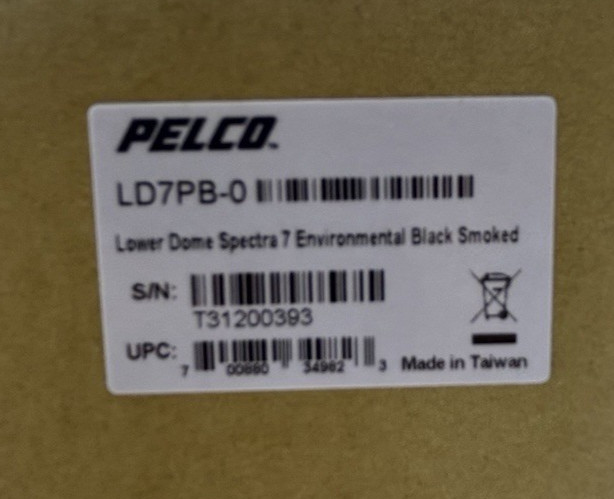 Pelco LD7PB-0 High Definition Lower Dome Environmental, Smoked, Black