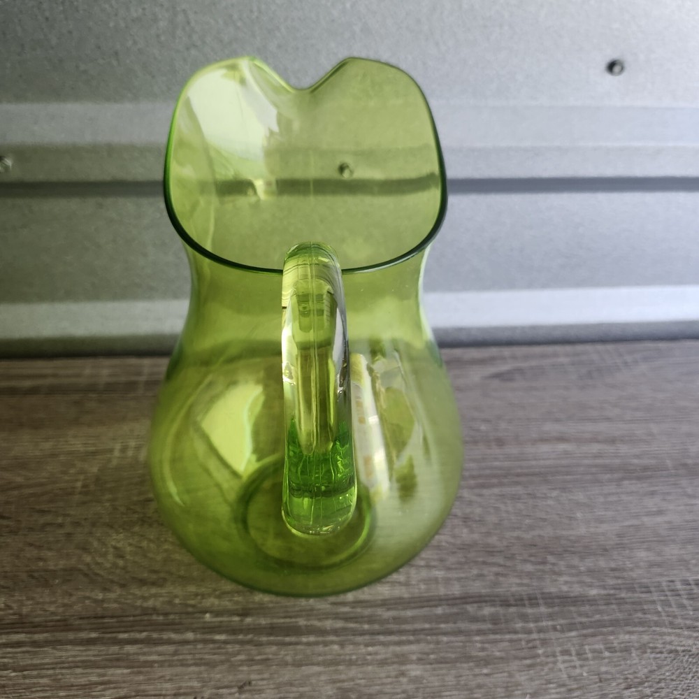 Clear Green Plastic 10" Pictcher