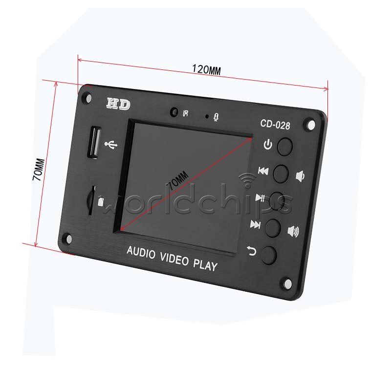 2.4'' MP5 Stereo Audio-Decoder Board 5.0 Bluetooth Calls HD Video Player