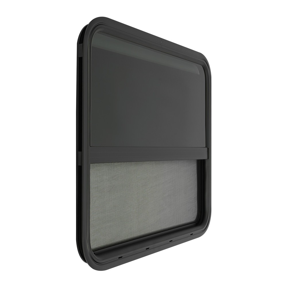 2 Pcs Rv Windows, Clip-on Mounting Rv Window,rv Vertical Slide Window Black