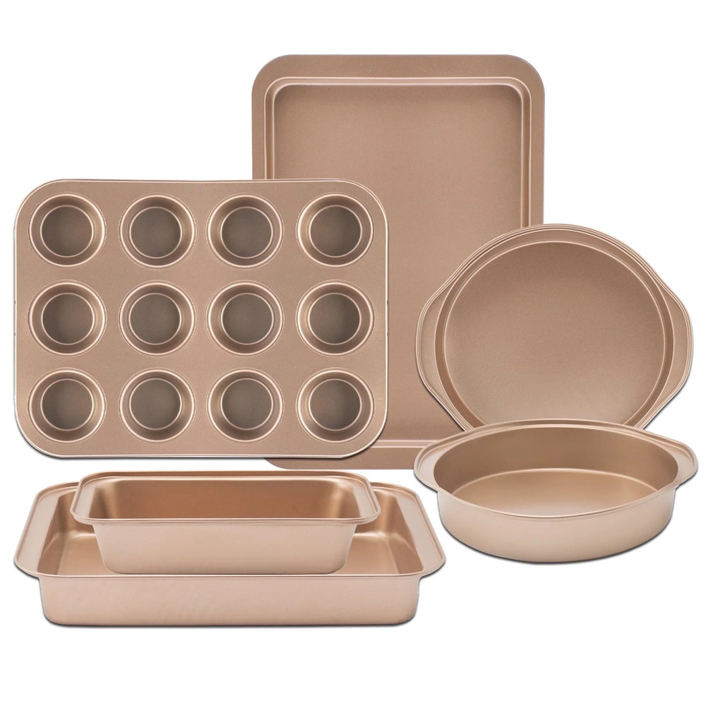 Stackable Bakeware Set, 6-Piece Nonstick Baking Pan Set for Kitchen, Oven & Dish