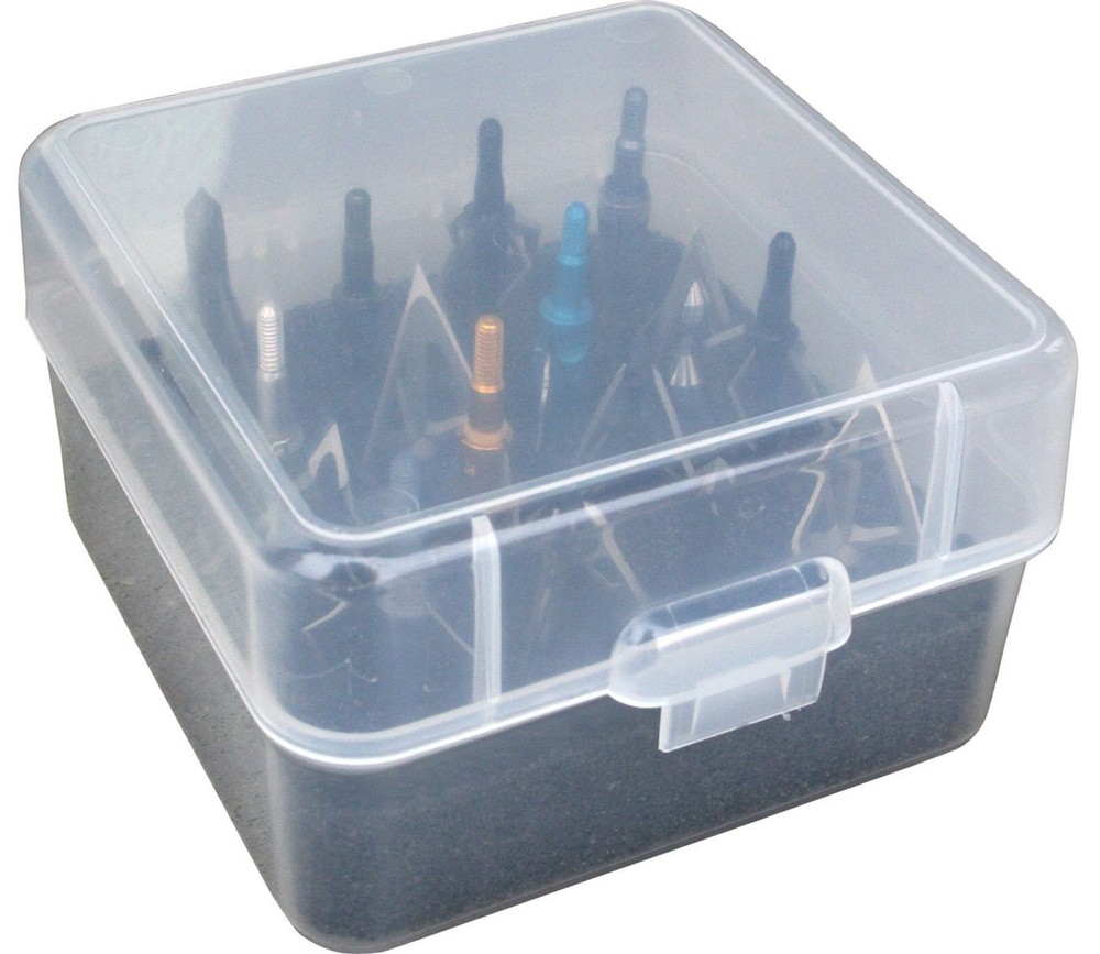 MTM BH16 Broadhead Box - Holds 16 Fixed or Box, Clear