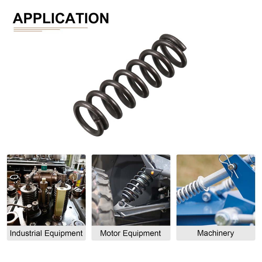10Pcs 1.2x8x25mm(DxODxL) Compression Spring Black Spring Steel Extension Spring