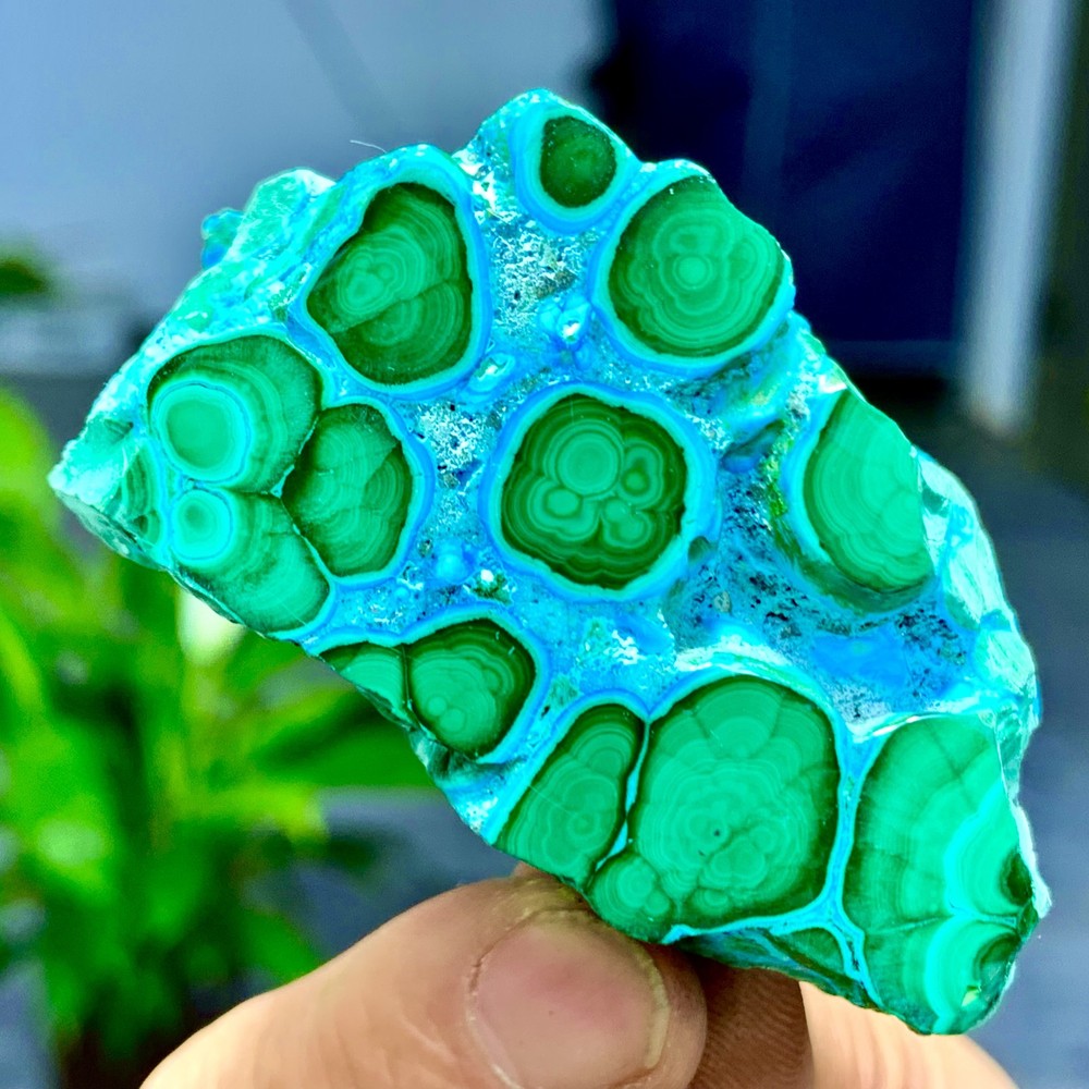 96G Natural Chrysocolla/Malachitetransparent cluster rough mineral sample