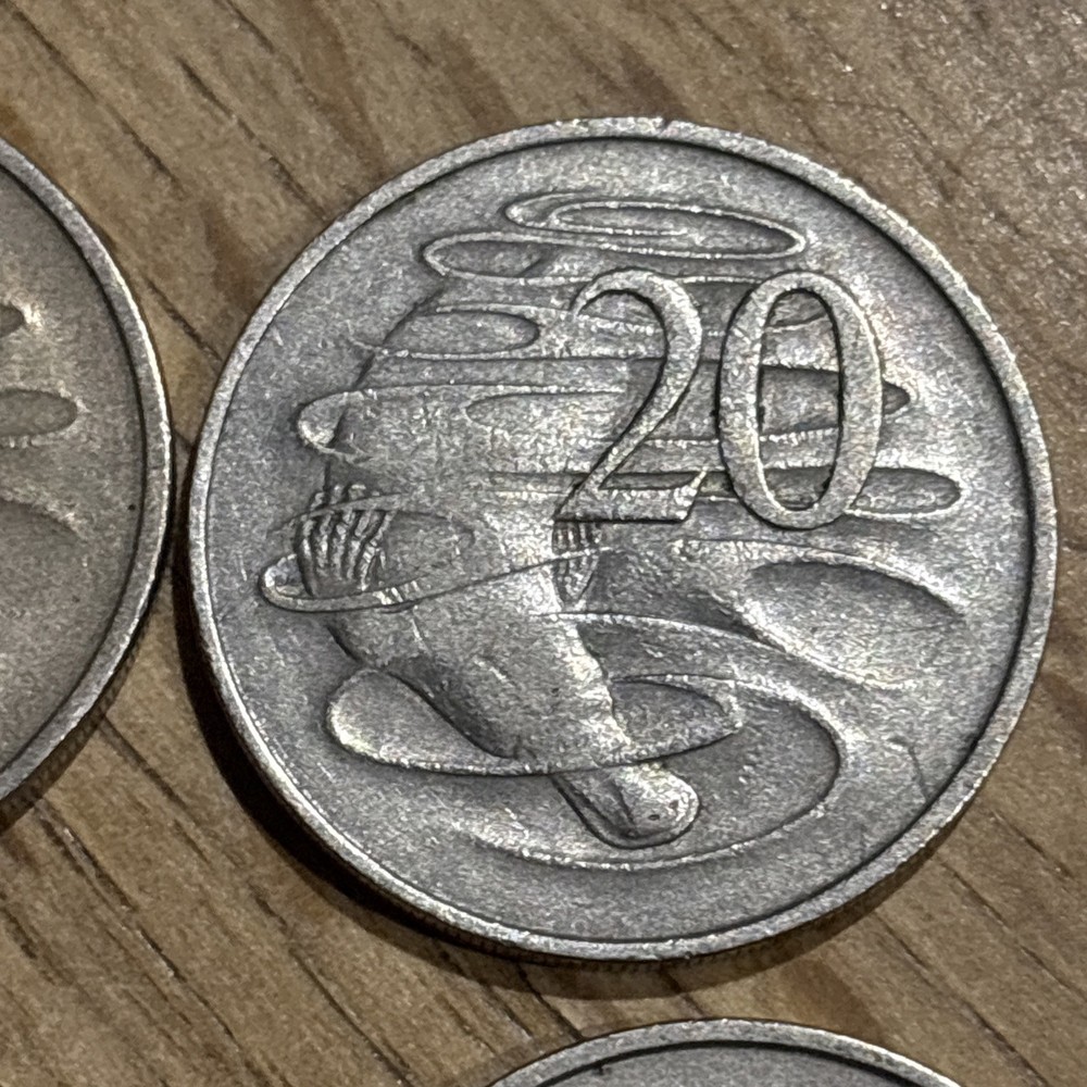 1966 20 Cent Coins X 4 Wave gap Australian Elizabeth II