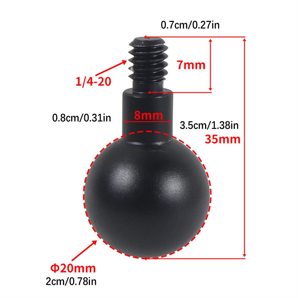 Black Ball Head Adapter Durable Replacement Parts Mount Camera Bracket