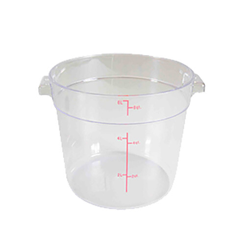 Thunder Group PLRFT306PC 6 Qt Clear Polycarbonate Round Food Storage Container