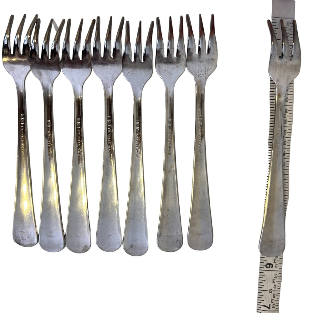 Hoan Stainless Steel Cocktail Fork Single Flatware 8 Pieces 5.8"