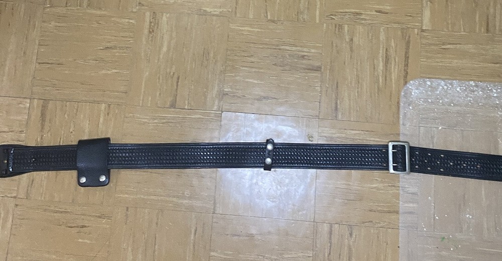Black Basketweave Duty Belt, with Accessories