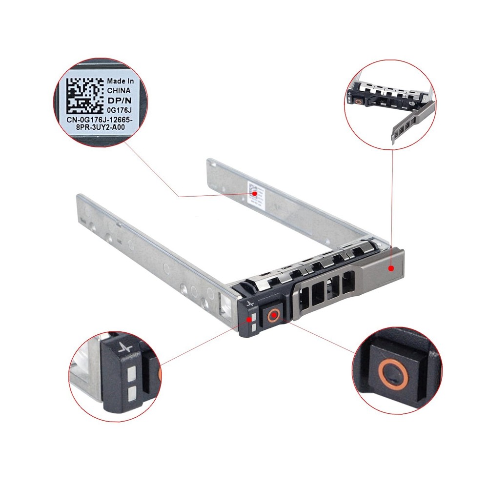 Hard Drive Tray Caddy 2.5 SSD Bracket G176J Hard Drive Bracket Compatible wit...