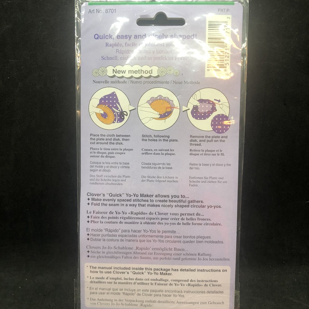 Bundle of Four 4 Quick Yo-Yo Makers Round Assorted Sizes Extra Small Makes 3/4"