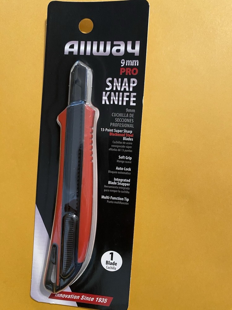 Allway 9mm Pro Snap Knife 13 Point Sharp Blade SK9B