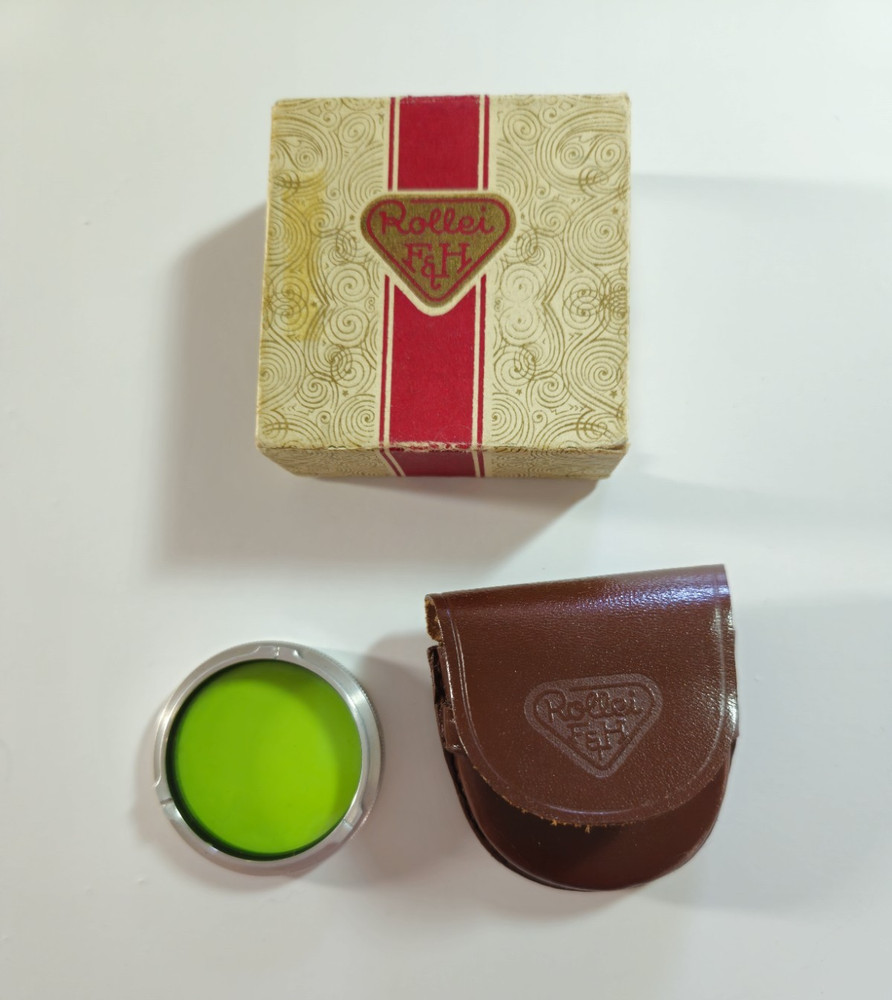 Rolleiflex Light Green Filter with Case Instructions and Original Box