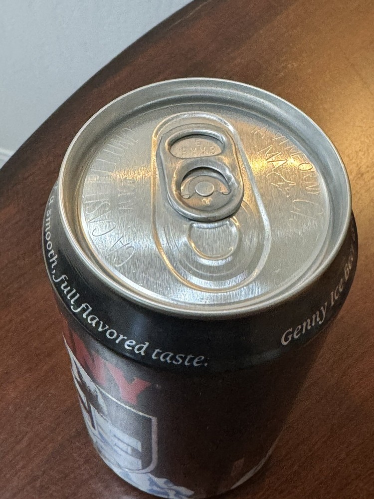 Genny Ice - Empty Beer Can - Bottom Opened - Polar Bear logo from Genesee