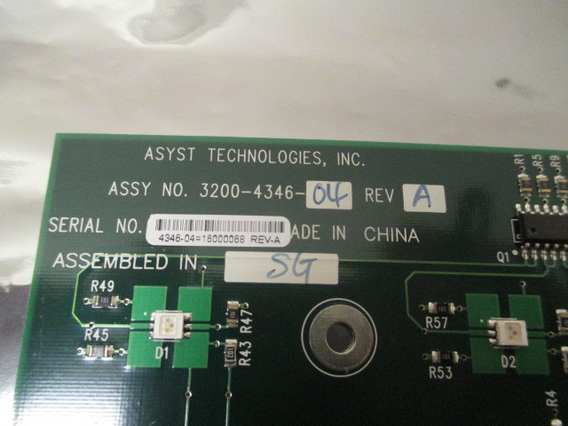 Asyst Technologies 3200-4346-04 TRI-RGB LED Display PCB Assy, 399341