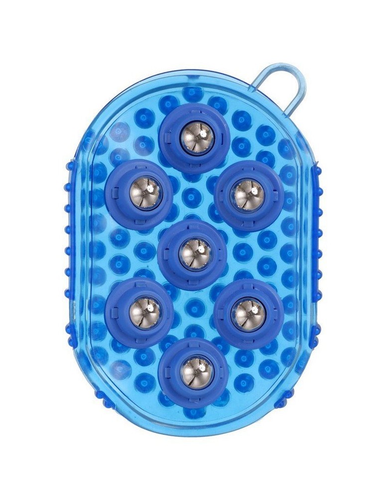 Tough-1 Rubber Jelly Massage Mitt Blue