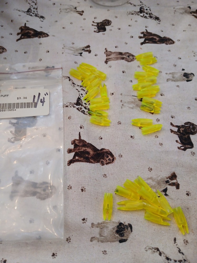 Nocks 1/4" Fluorescent yellow (34)