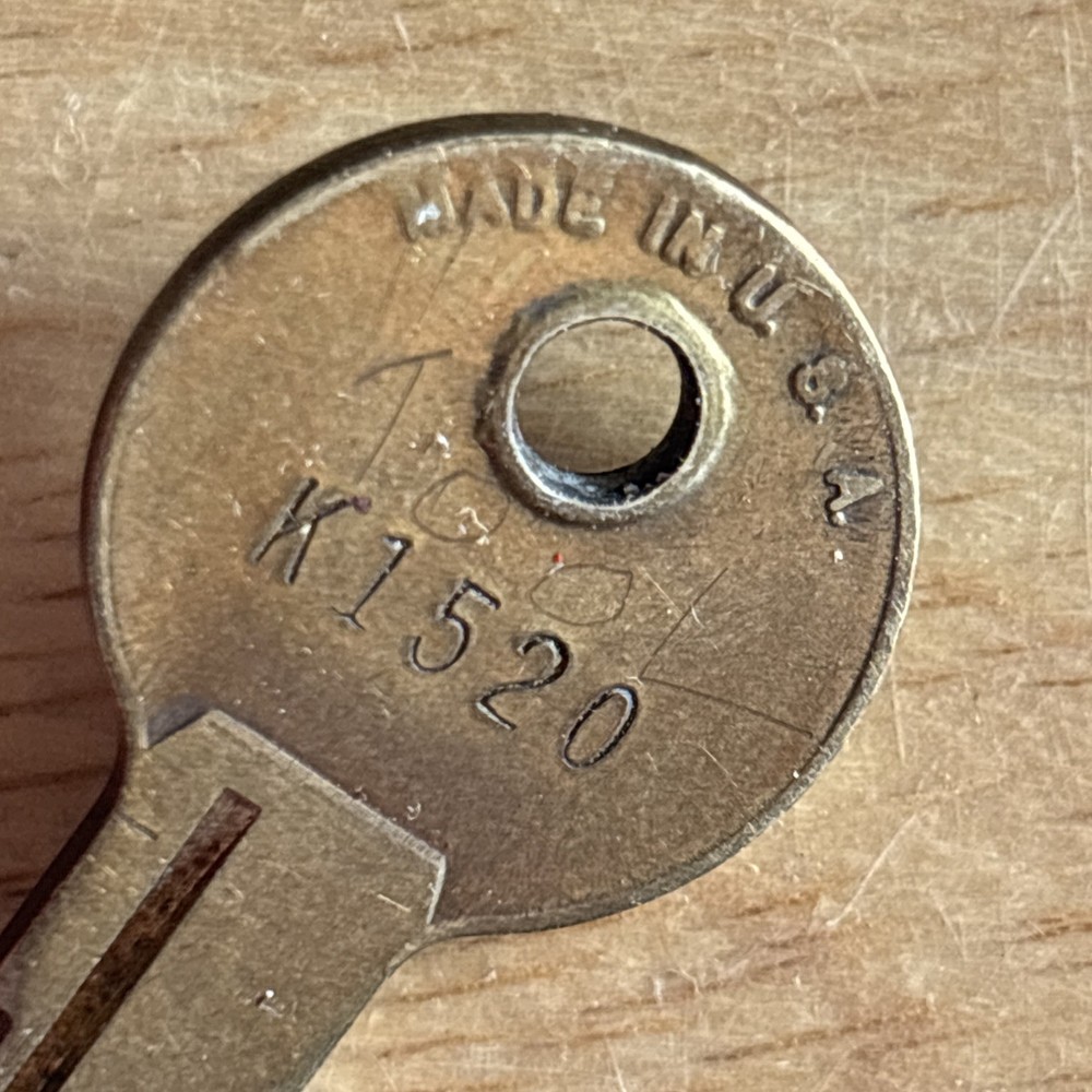 Kennedy Tool Box Chest Key Only Key Code K1520 Vtg USA READ!