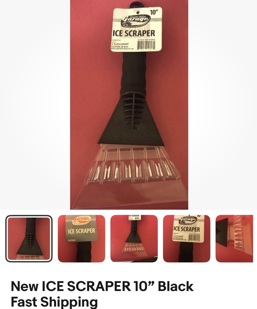3 X - ICE SCRAPER 10” Black Fast Shipping