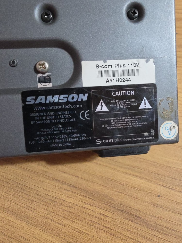 Samson S-Com Plus Stereo Compressor/Limiter 4-Channel Dynamics S Com, READ