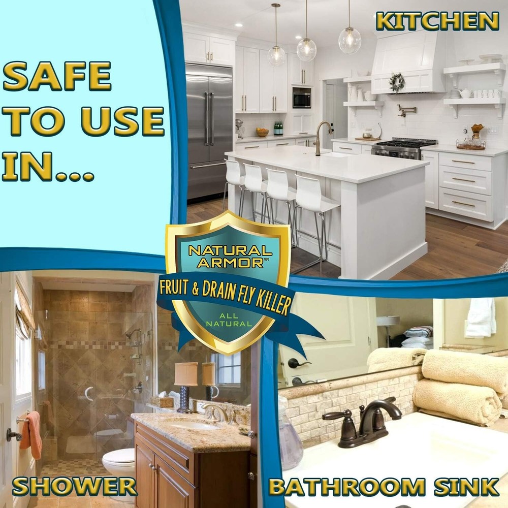 Natural 1 Gallon Fruit Fly & Drain Fly Solution - Long Lasting & Easy to Use