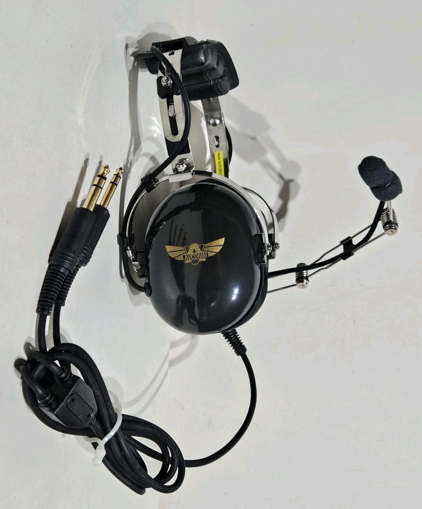 Avcomm AC-200 PNR Pilot Aviation Headset ☆ New / Read ☆