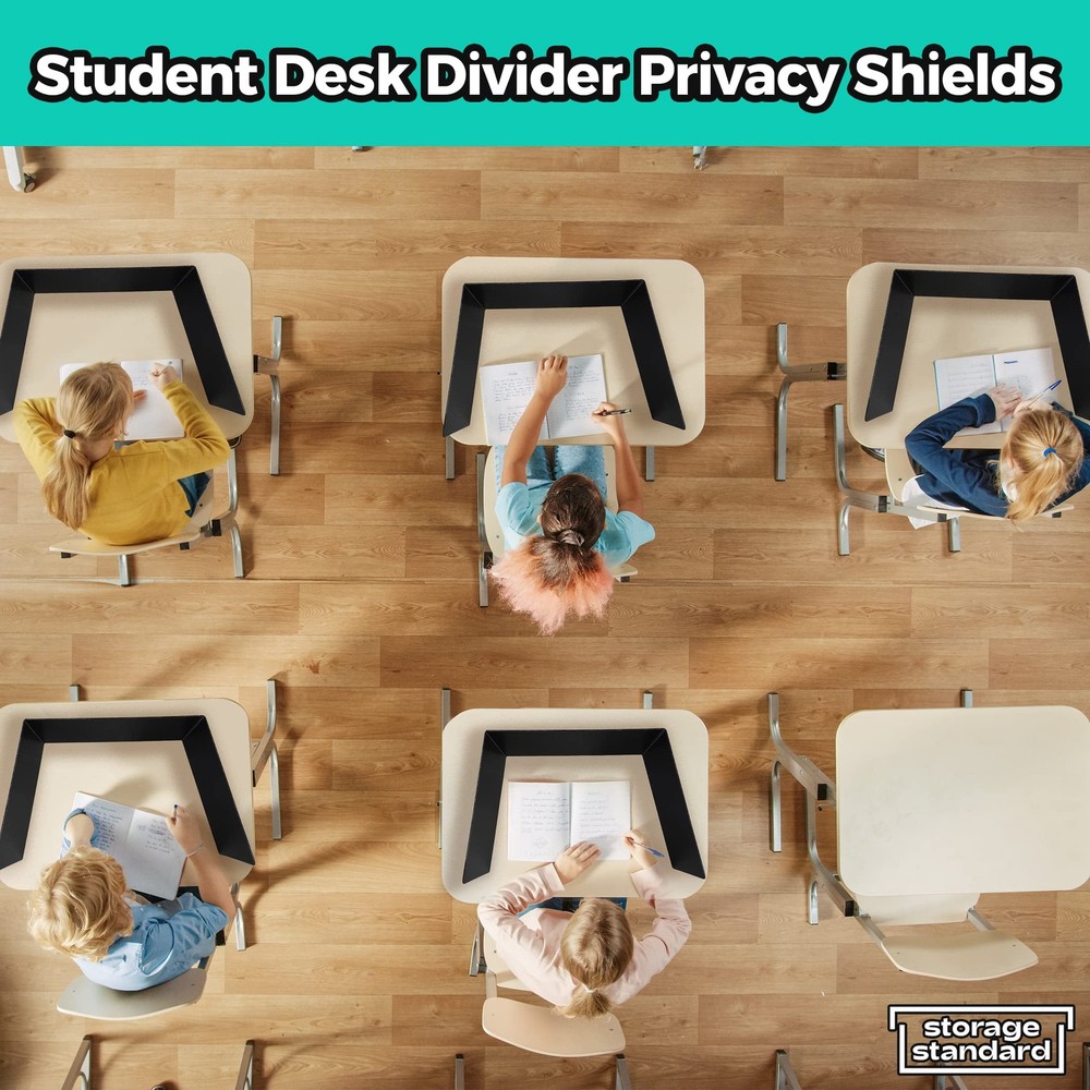 22-Pack Desk Dividers for Students - Durable & Waterproof Plastic Study Carre...