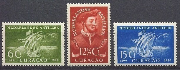Netherlands - Dutch Antilles Issue 1949 (206-208) Ship