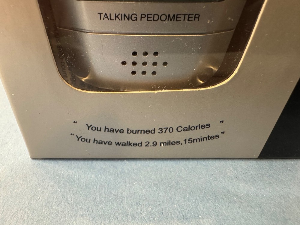 Voice Zone Talking Calorie Counting Pedometer Silver New